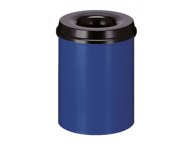 Vlamdovende Papierbak 15 Liter Blauw | AfvalbakkenOnline.be