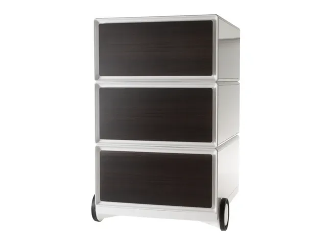 mobiel ladeblok,HxBxD 642x390x436mm,3lade(n),romp wit,front zijwand