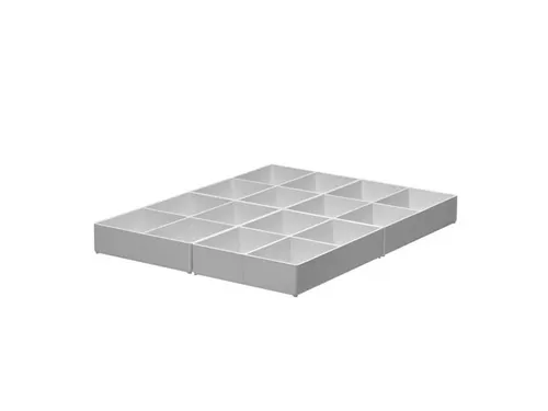 Inzetbak Djois halfhoog 30x122x168mm 4- vaks grijs