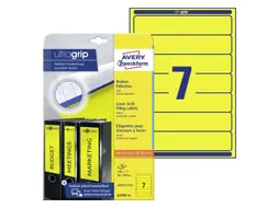 Rugetiket Avery Zweckform smal 38x192mm zelfklevend geel L4765-20