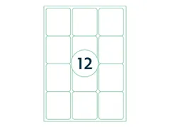 Etiket Rillstab 63.5x72mm Wit