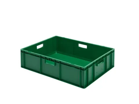 Euronorm-stapelbak 78l 210x800x600mm Wanden/bodem Gesloten Groen