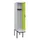 locker met bank,HxBxD 2120x400x815mm,1vak,vak B 400mm,draaigrendel