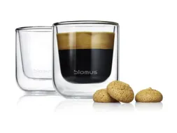 Set Espressokopjes 2Glazen Thermoglas 80Ml Per Kopje