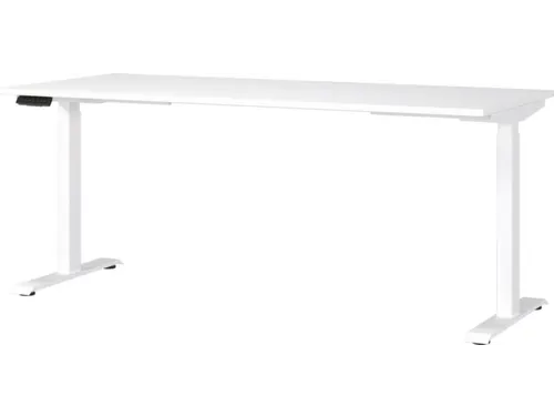 Elektrisch ihv bureau,HxBxD 720-1200x1800x800mm,blad wit,T-voet wit