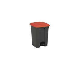pedaalemmer,1x45l,HxBxD 600x398x410mm,romp PP grijs,deksel PP rood