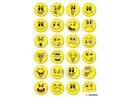 Sticker Etiket Herma 3657 Smiley 24 stuks