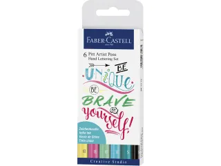 Tekenstift Faber-Castell Pitt Artist Pen handlettering I 6-delig etui - 1