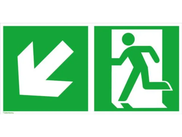 Borden Voor Vluchtroutesignalering,Nooduitgang Links