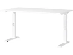 In hoogte verstelbaar bureau,HxBxD 680-910x1400x800mm,blad wit