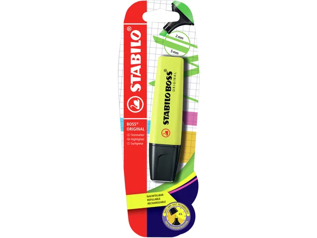 Markeerstift STABILO BOSS Original 70/24 geel blister à 1 stuk