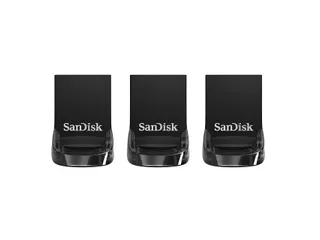 SanDisk Ultra Fit USB flash drive 32GB 3 Pack - 1