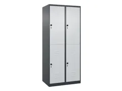 dubbeldekse locker,HxBxD 1850x800x500mm,2x2vak.,vak B 400mm