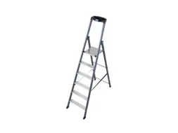 trapladder,eenzijdig,6treden,bordes met profiel,Stand H 1,3m