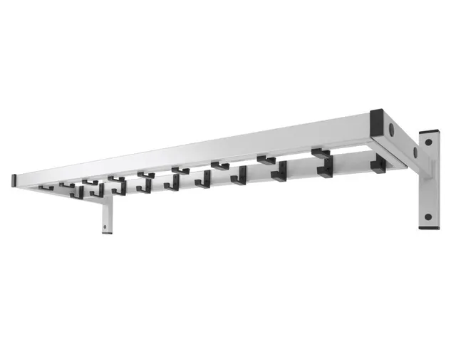 Wandgarderobe Kapstok 19 Haken Safe Grijs