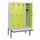 locker met bank,HxBxD 1950x1200x815mm,4vak,vak B 300mm,draaigrendel