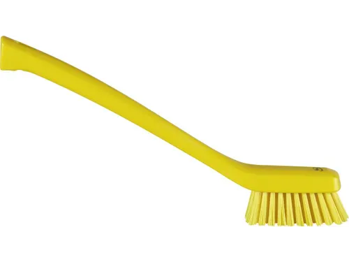 Vikan Hygiene smalle borstel Geel lange steel