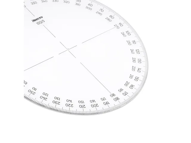 Rapporteur circulaire Aristo 12cm - 360° Plexiglas cristallin