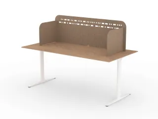 Akoestisch PET-vilt scheidingsscherm L 150x55cm beige - 2