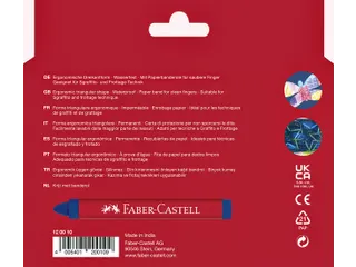 Waskrijt Faber-Castell driehoekig assorti set à 12 stuks - 6