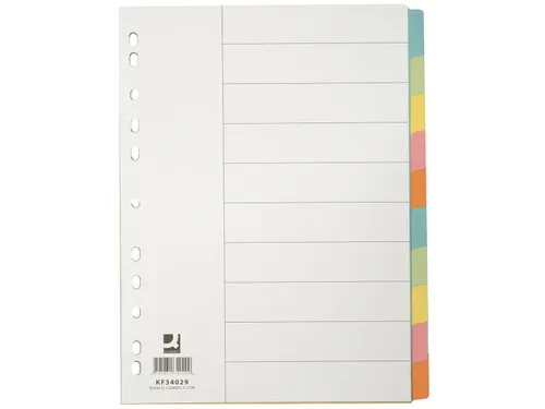 Tabbladen A4 Karton 11-gaats 10 Tabs Geassorteerde Kleuren