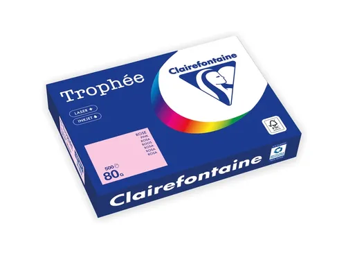 Trophée Pastel gekleurd papier A4 80 gram 500vel Roze