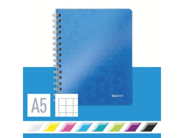 WOW schrift ft A5, geruit 5 mm, blauw