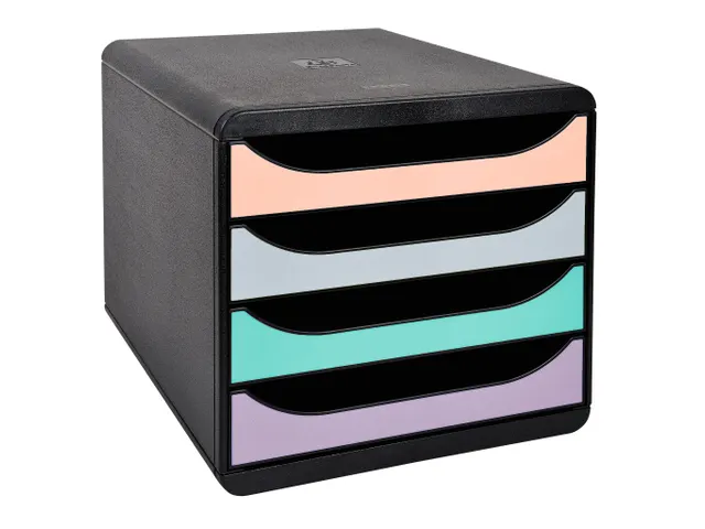 Module de classement Big Box 4 tiroirs Aquarel - Couleurs assorties