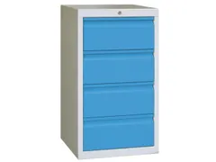 ladekast HxBxD 900x500x500mm 4laden slot RAL7035 front RAL7016