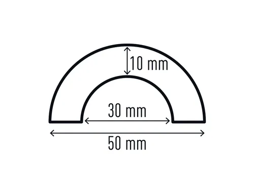 Beschermingsprofiel Durable P30 buis 1m geel zwart