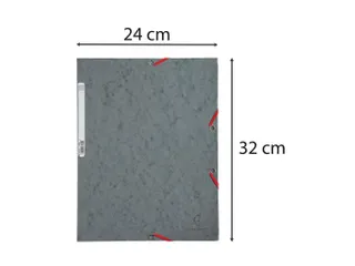 Elastomap 3 kleppen glanskarton 400g/m2 - A4-Grijs - 13