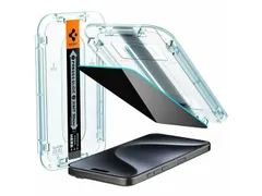 Spigen AGL07120 Privacy Screen Protector iPhone 15 Pro Glas.tR EZ Fit