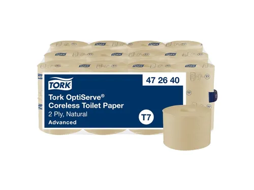 Tork 472640 T7 OptiServe Naturel Hulsloos Toiletpapier 2-laags 24 rol
