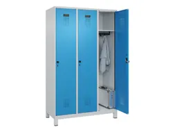 locker,HxBxD 1950x1200x500mm,3vak,vak B 400mm,draaigrendel,voeten