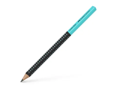 Grafietpotlood Faber-Castell Jumbo Grip two-tone zwart/turquoise