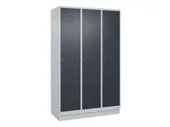 locker voor scheiding van kleding,HxBxD 1950x1200x500mm,3vak