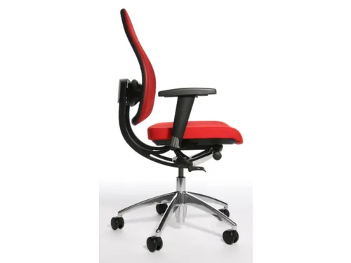Bureaustoel Rood Zitting 430-520x 480x 500mm Netrug Synchroonmech.