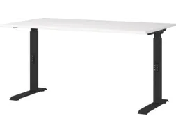 In hoogte verstelbaar bureau,HxBxD 680-910x1400x800mm,blad wit