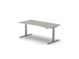 Elektrisch ihv bureau,HxBxD 650-1310x1800x900/800mm,blad lichtgrijs - 1