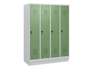 schoollocker,HxBxD 1630x1200x500mm,4vak,vak B 300mm,draaigrendel - 2
