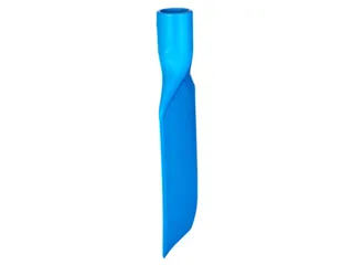 Hygiëne flexibel spatelblad Blauw met steelaansluiting 220mm - 2