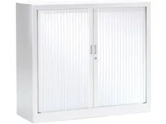 Roldeurkast, hoogte 100 cm, wit
