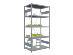 Rvs Inhaakstelling Basis 2000x1060x635mm 5legborden Vaklast 200kg