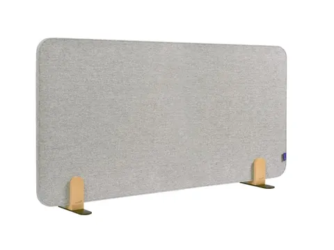 Elements Bureauscherm akoestisch 60x120cm Licht Grijs Houders