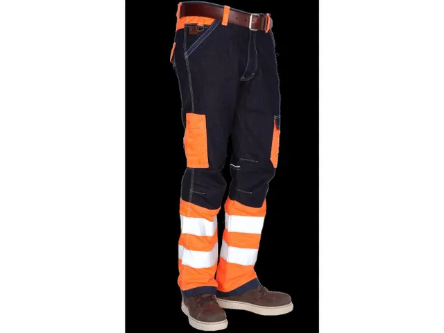 Crosshatch Toolbox FO 20471 Jeans, blauw/oranje, maat 40/32, per stuk
