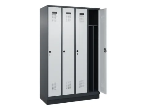 locker voor scheiding van kleding,HxBxD 1950x1200x500mm,4vak