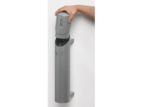 Wandasbak 1.4 liter HxØ 510x100mm Zilverkleurig