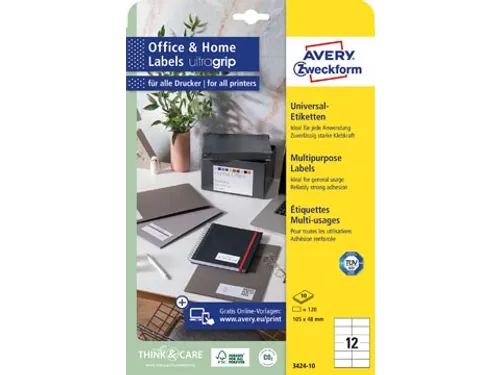 Universele Etiketten 105X48 Mm Wit Permanent
