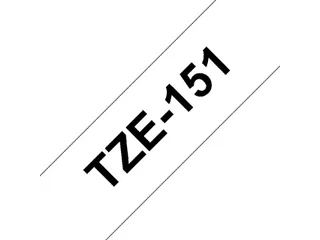 Labeltape Brother P-touch TZe-151 standaard 24mm zwart op transparant - 2