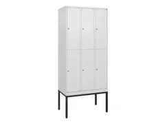 dubbeldekse locker,HxBxD 2120x900x500mm,3x2vak.,vak B 300mm,cil.-slot
